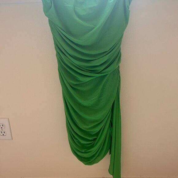 Amanda Uprichard x Revolve Anja Mini Dress (Grass) - Picture 6 of 7